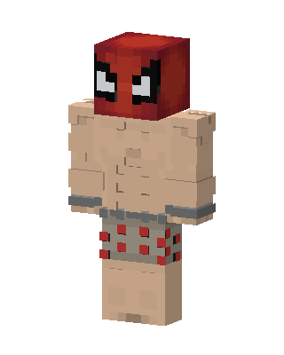 Red Masked Fighter Boy skin, 3D preview