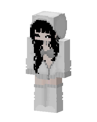 Snow Hoodie Girl Minecraft skin