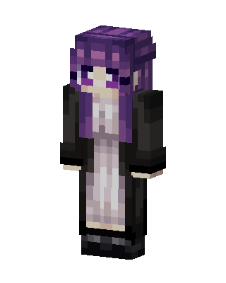 Purple Goth Girl skin, 3D preview