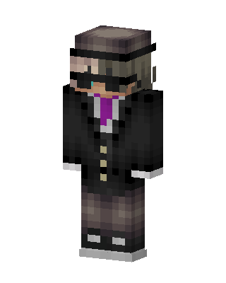 Black Masked Villain Boy skin, 3D preview