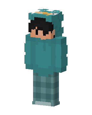 Teal Hoodie Boy Minecraft skin
