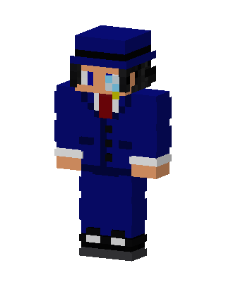 Blue Gentleman skin, 3D preview