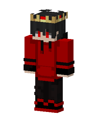 Crowned Red Hoodie skin, 3D preview