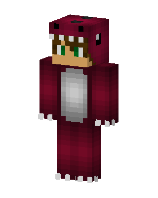 Red Animal skin, 3D preview