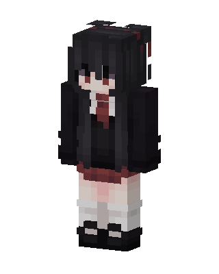Crimson Goth skin, 3D preview