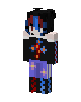 Floral Scene Girl skin, 3D preview