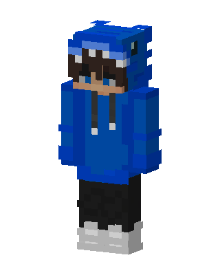 Blue Shark Hoodie Minecraft skin