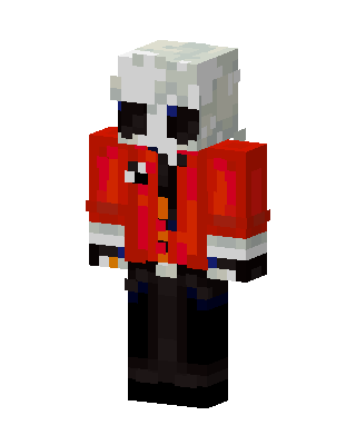 Red Skeleton Boy Minecraft Christmas skin