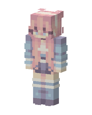 Pink Anime Girl skin, 3D preview