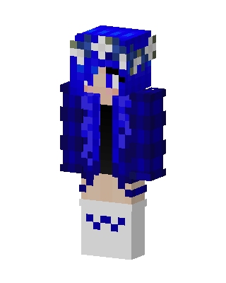 Blue Flower Girl skin, 3D preview
