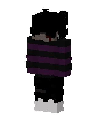 Emo Striped Sweater skin, 3D preview