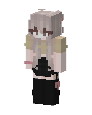 Ash Haired Girl skin, 3D preview