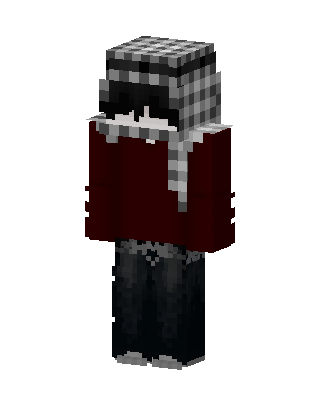 Plaid Hood Emo skin, 3D preview