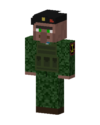 Villager Soldier skin, 3D preview
