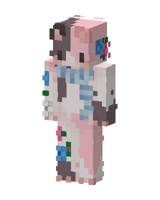 Floral Cow Girl skin, 3D preview