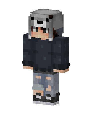 Gray Hoodie Boy Minecraft skin
