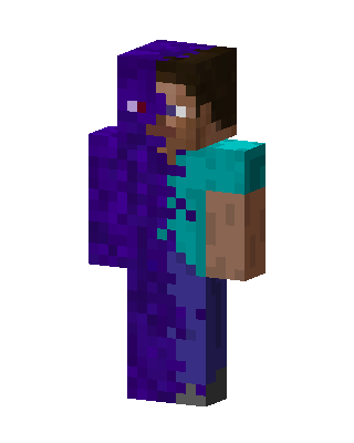 Corrupted Steve skin, 3D preview