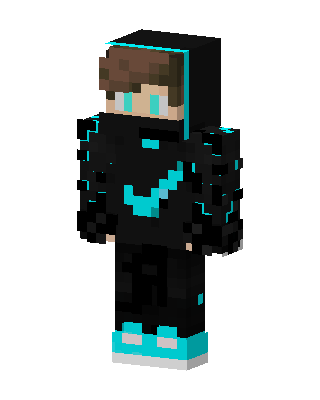 Cyan Shadow skin, 3D preview