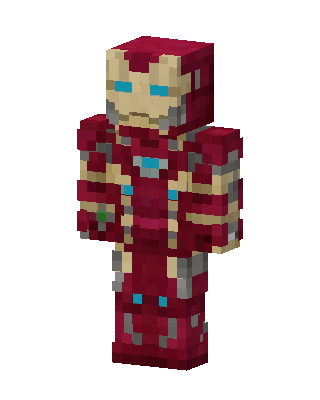 Red Masked Hero Boy skin, 3D preview