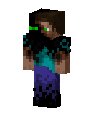 Enderman Steve skin, 3D preview