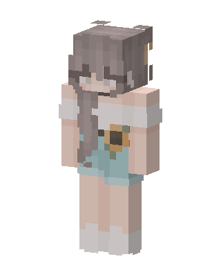 Gray Cutie Girl skin, 3D preview