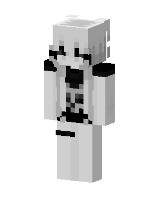 Monochrome Girl skin, 3D preview