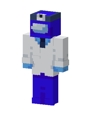 Blue Masked Worker Boy Minecraft blue skin