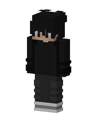 Shadow Hoodie Boy skin, 3D preview