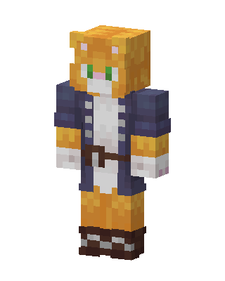 Stampy Pirate skin, 3D preview