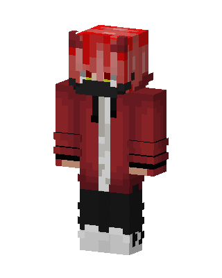 Red Hoodie Boy skin, 3D preview