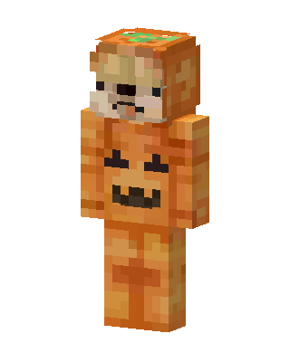 Pumpkin Dog skin, 3D preview
