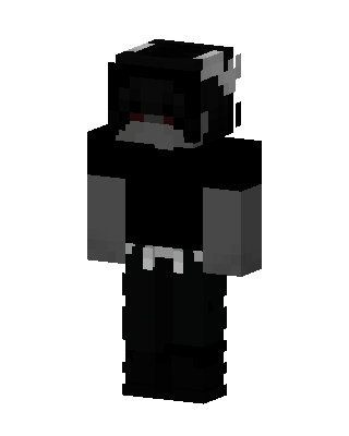 Black Masked Villain Boy skin, 3D preview