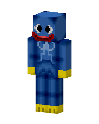 Huggy Wuggy skin, 3D preview