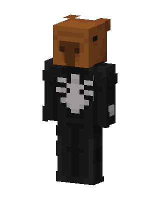 Black Goth Boy skin, 3D preview