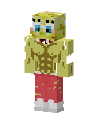 Buff SpongeBob Minecraft skin