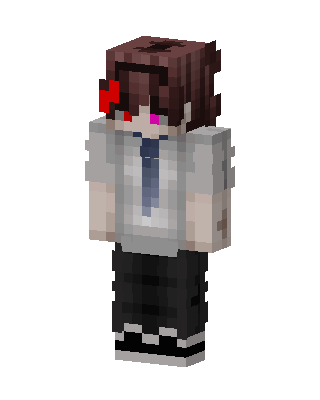 Red Bow Student skin, 3D preview
