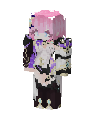 Pink Haired Maid skin, 3D preview