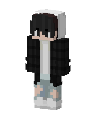 Plaid Hoodie Boy skin, 3D preview