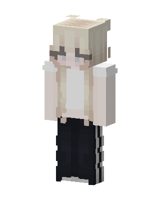 White Player Girl skin, 3D preview
