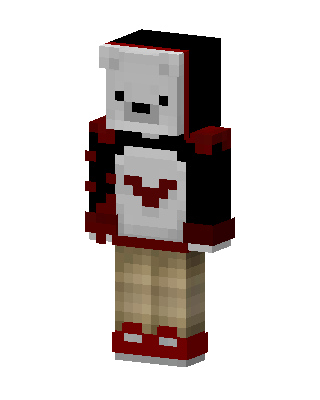 Polar Bear Hoodie skin, 3D preview