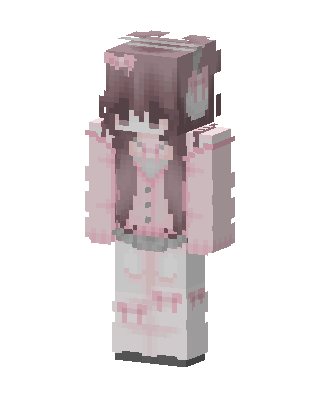 Pink Bow Girl skin, 3D preview