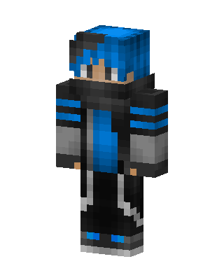 Blue Hoodie Boy skin, 3D preview