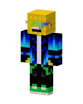 Blue Flame Jacket skin, 3D preview