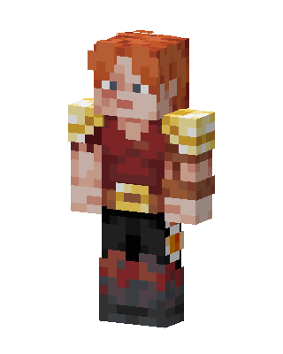 Red Gold Warrior Minecraft red skin