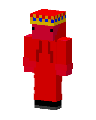 Red Royal Hoodie skin, 3D preview