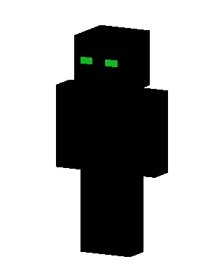 Black Glowing Villain Minecraft Enderman skin