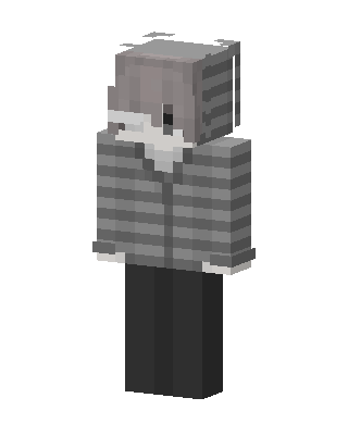 Striped Hoodie Boy skin, 3D preview