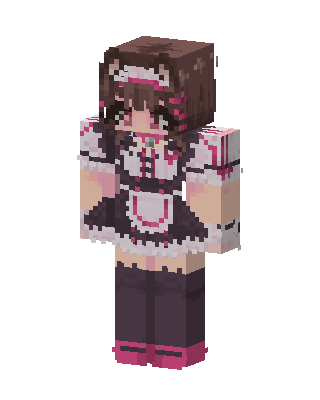 Maid Girl skin, 3D preview