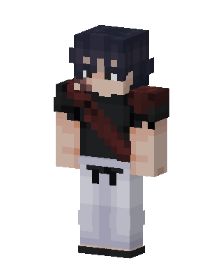 Crimson Sash Fighter skin, 3D preview