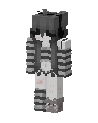 White Gamer Girl skin, 3D preview